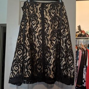 Black and gold skirt